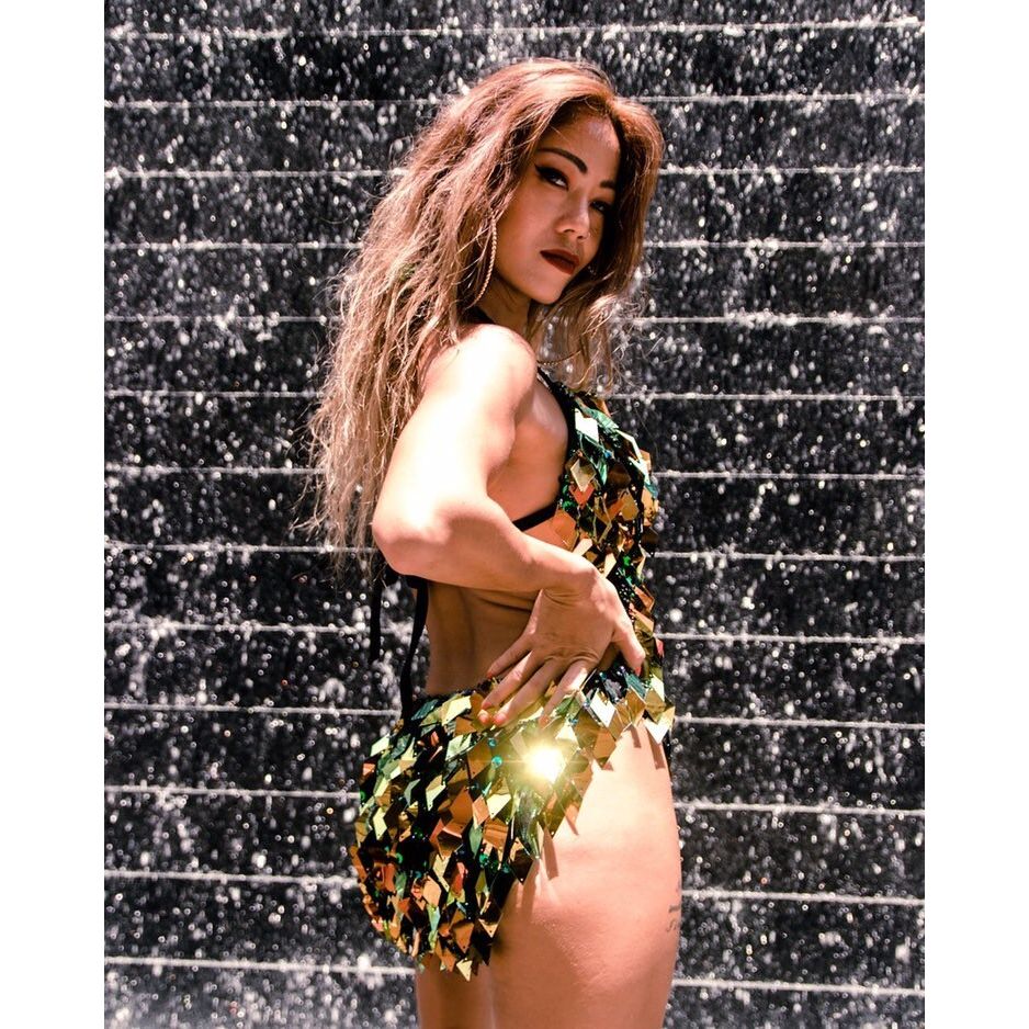 Handmade Diamond Sequin Bodysuit.