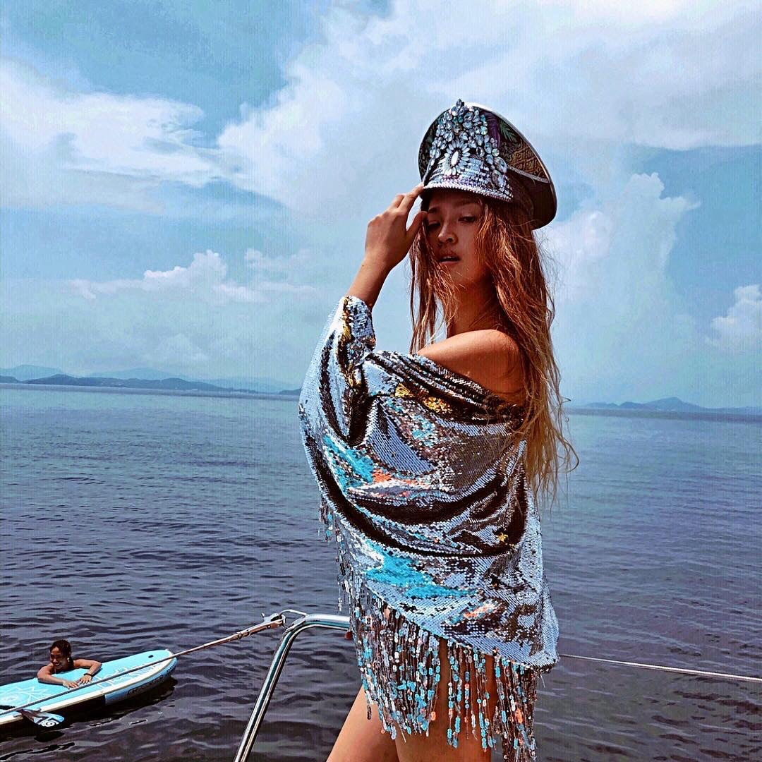 Sequin Kimono in Gold and Silver