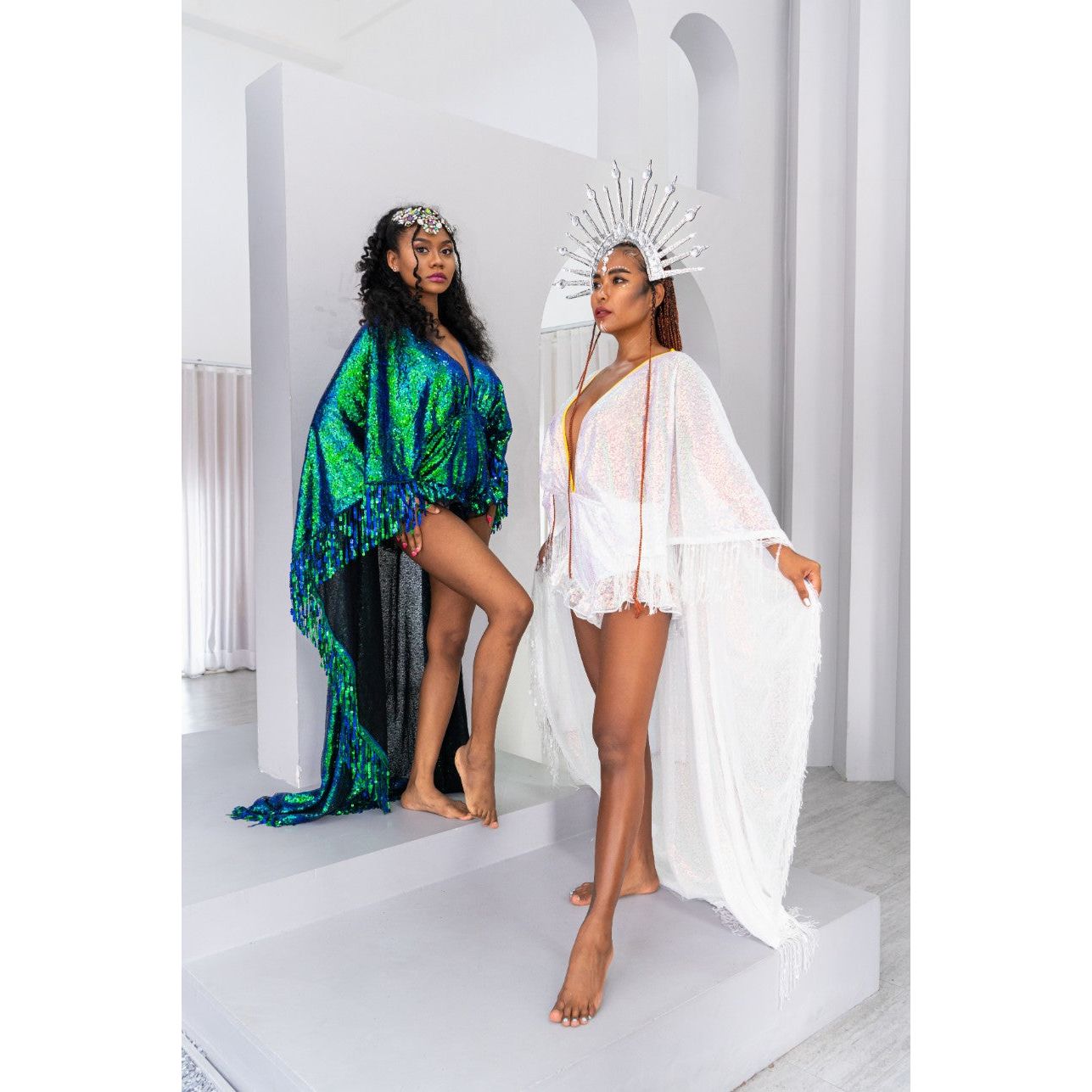 Mermaid Sequin Playsuit Cape