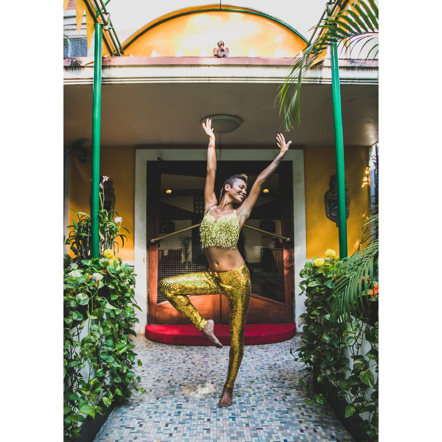 Midnight Gold Sequin Leggings