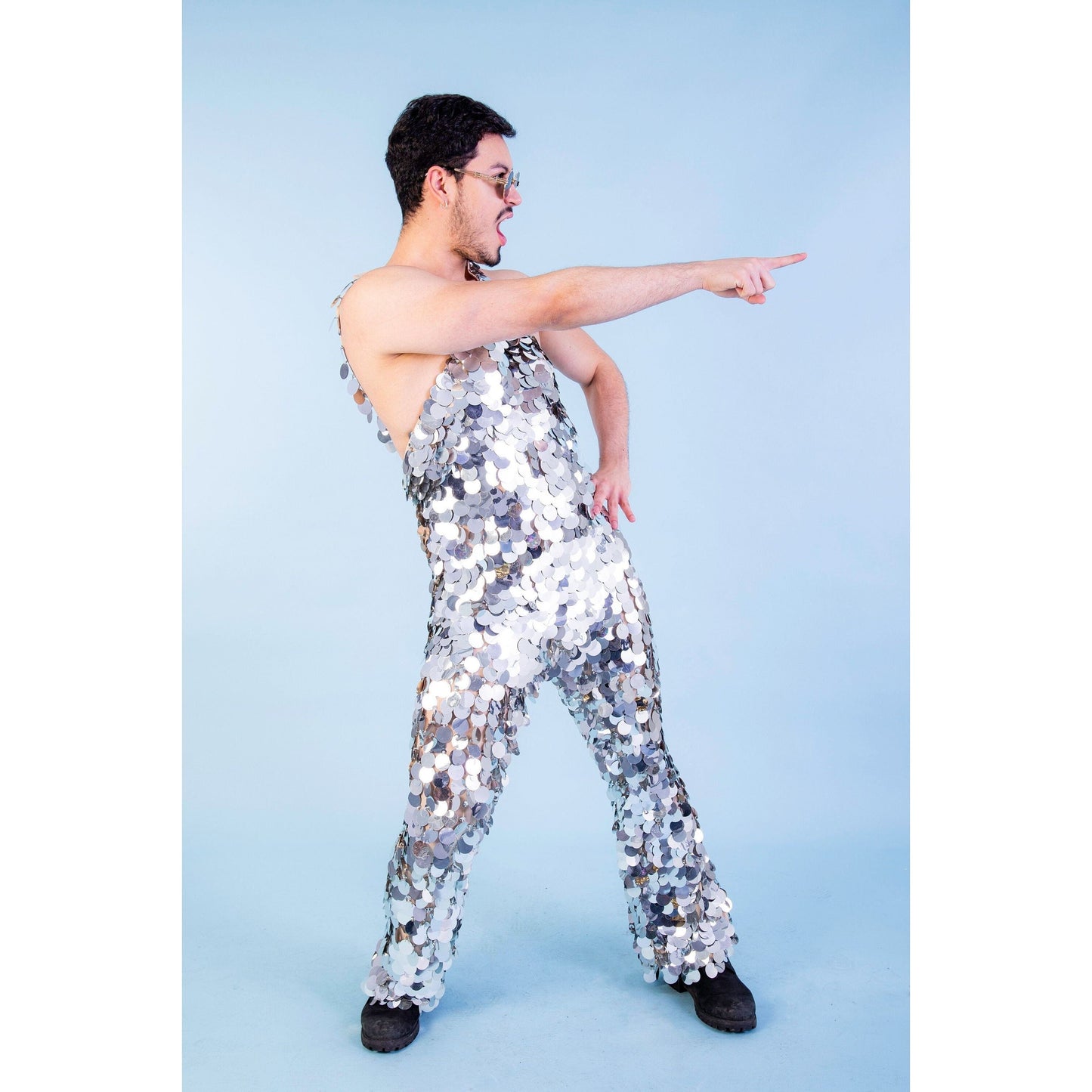 Mirrorball Droplet Sequin Jumpsuit
