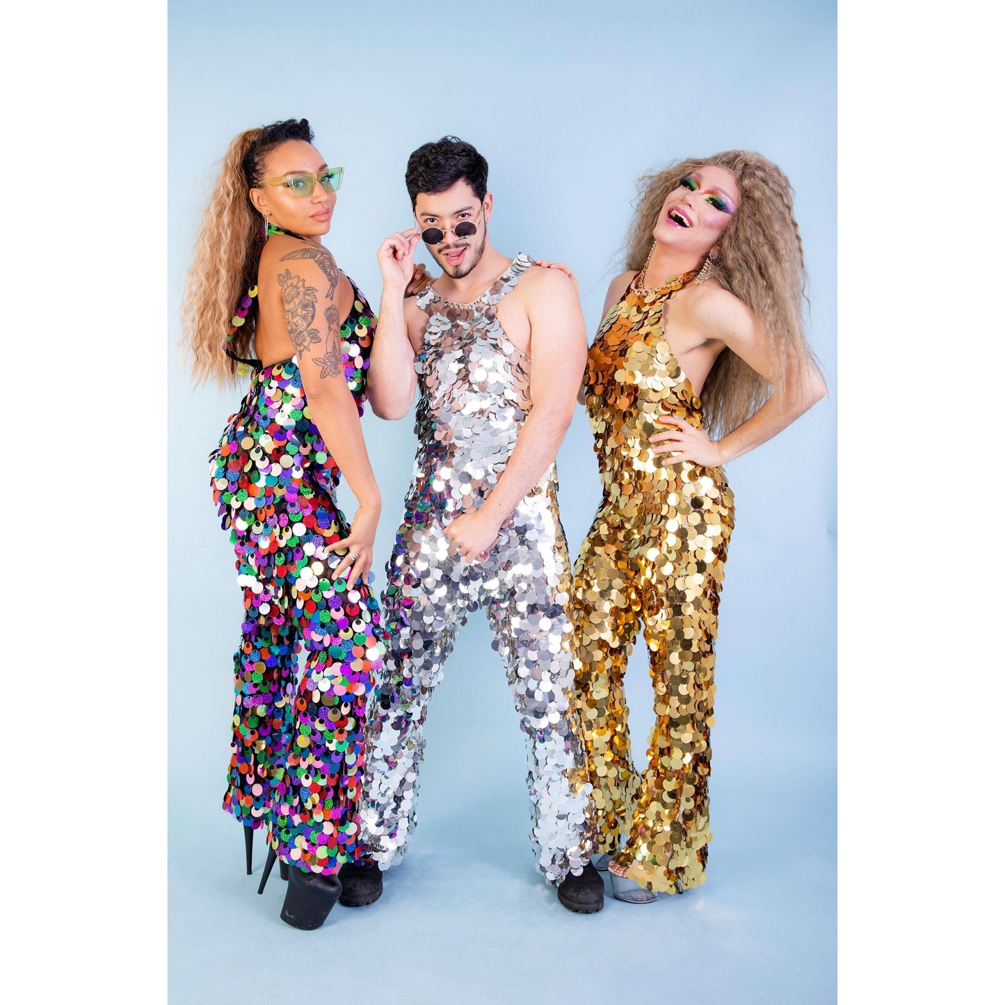 Mirrorball Droplet Sequin Jumpsuit