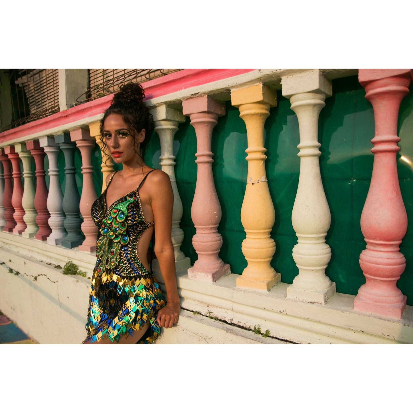 Peacock Sequin Dress