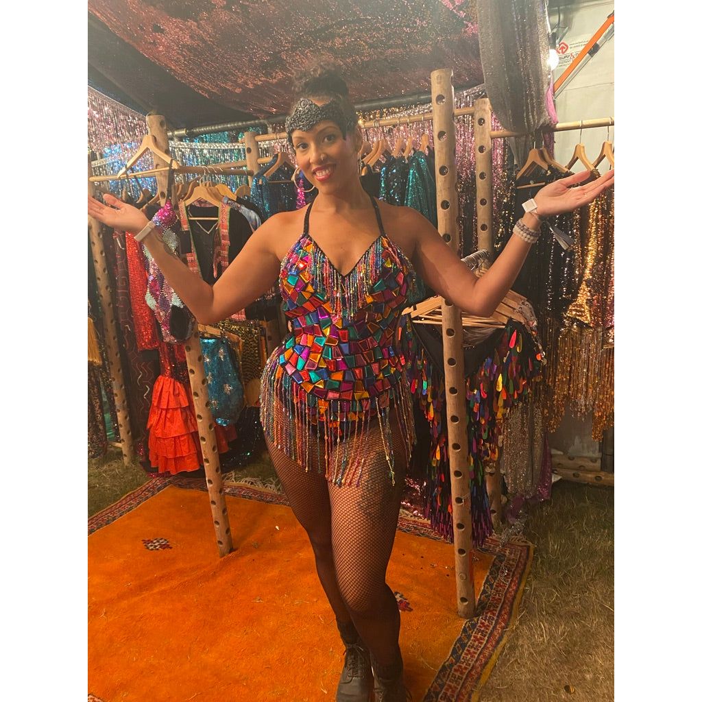 Rainbow Jewel Sequin Bodysuit