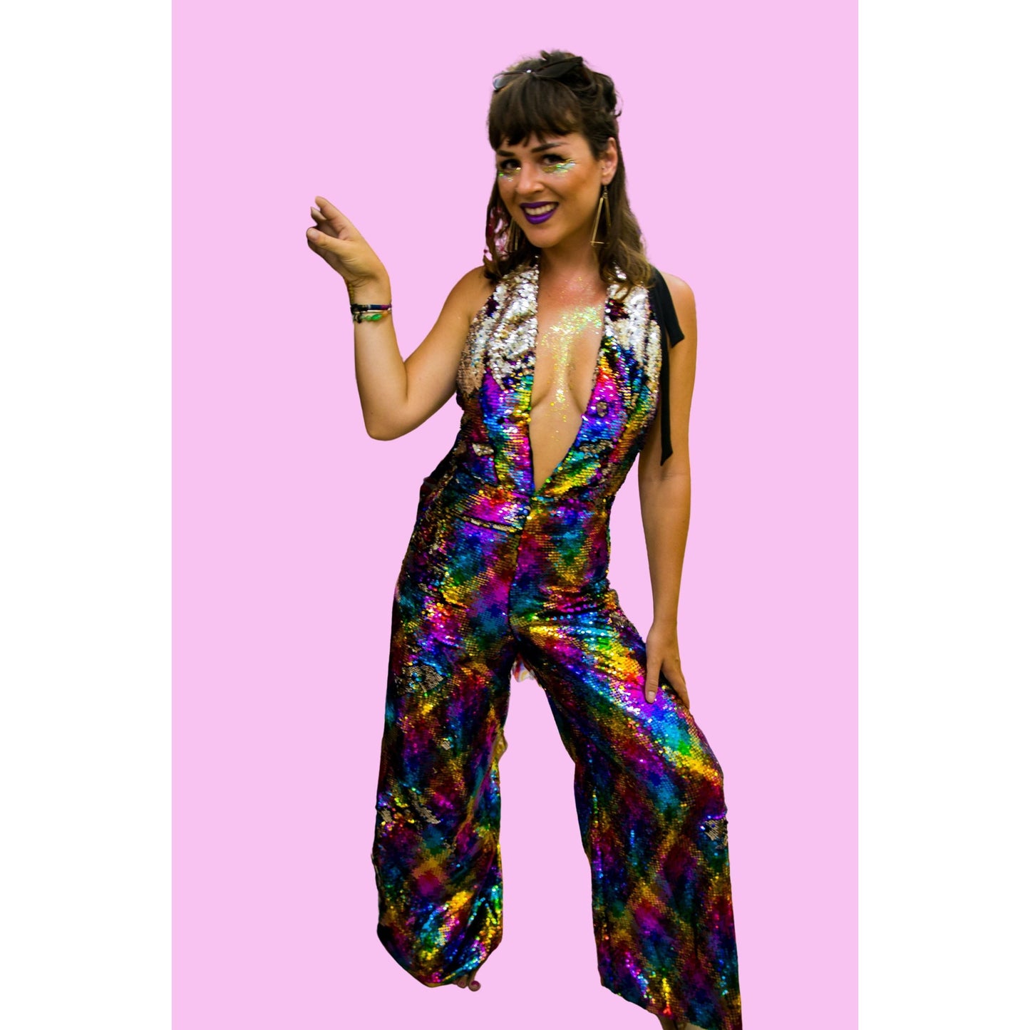 Rainbow Sequin Jumpsuit