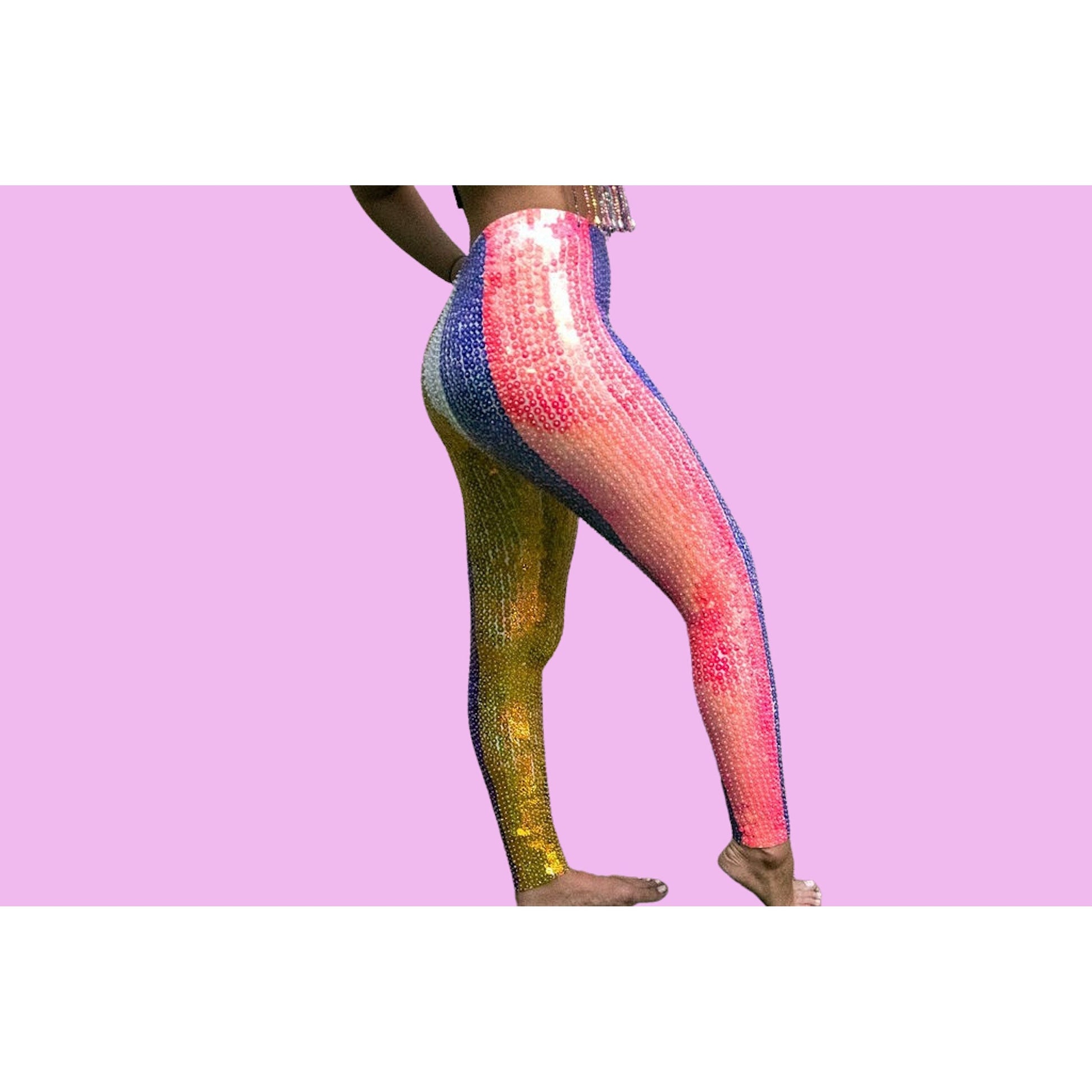 Candy Colour Sequin Leggings
