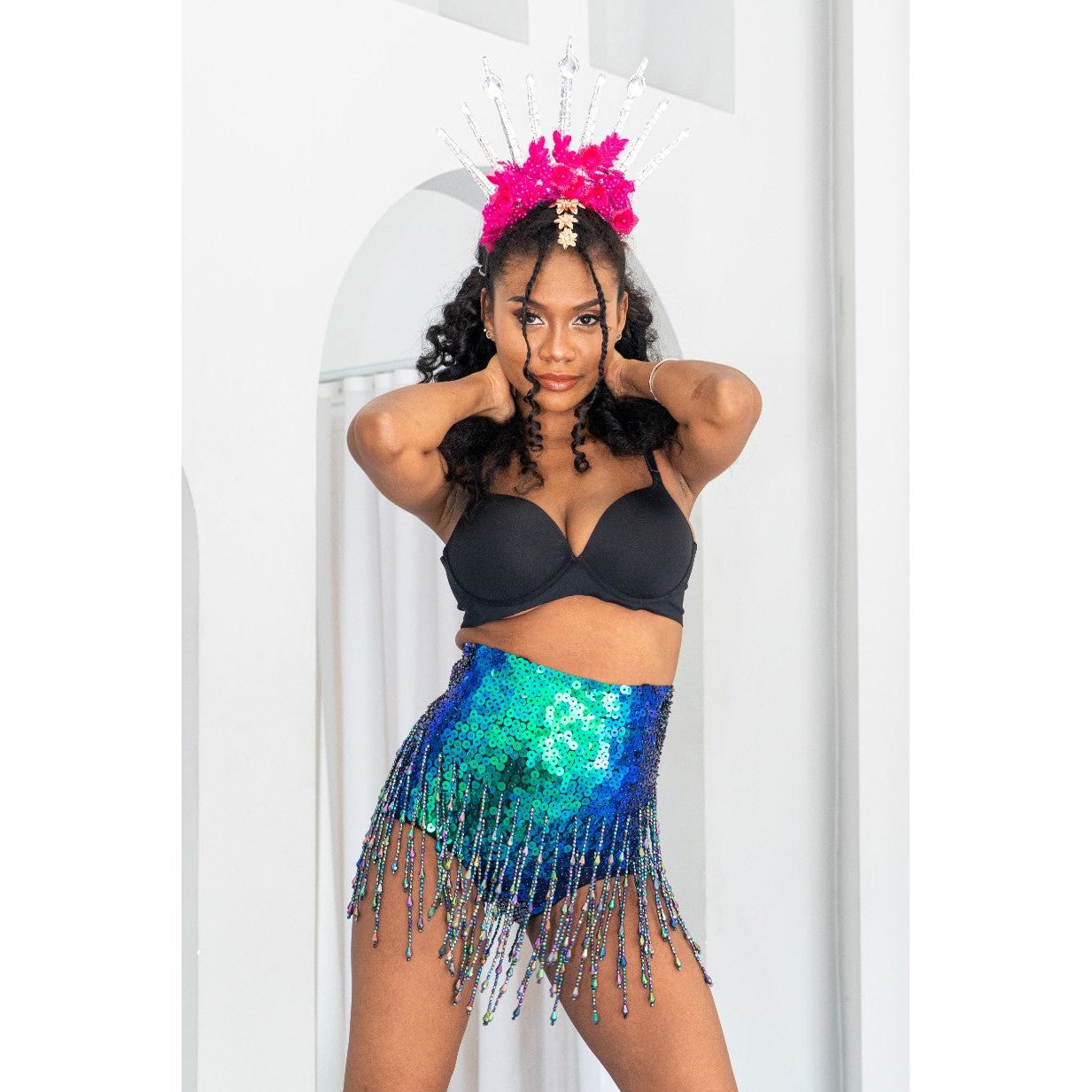 Rainbow sale sequin shorts