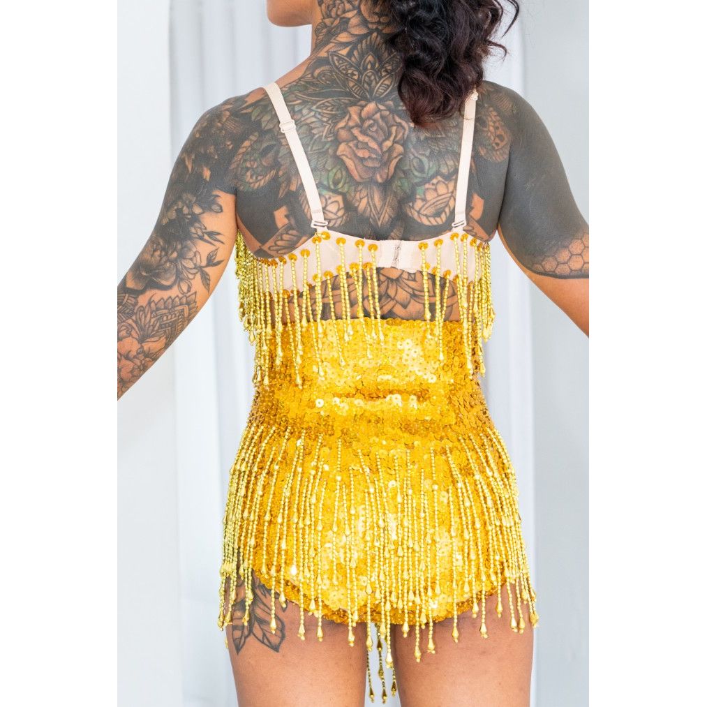 Sequin Shorts | Gold | Lady Jane Sequins Sequin Shorts | Gold | Lady Jane Sequins