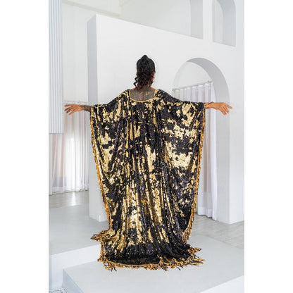 Midnight Gold Playsuit Sequin Cape