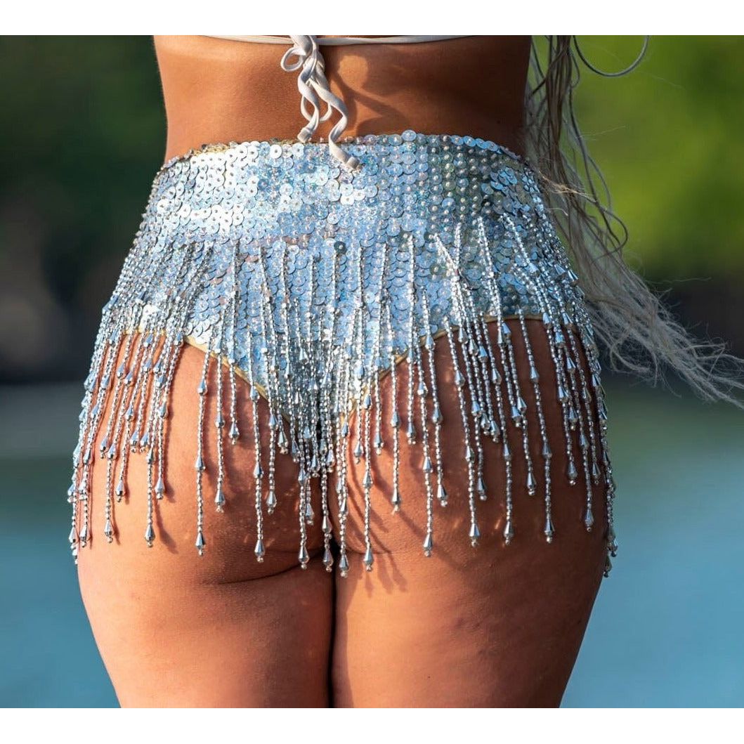 Mirrorball Cheeky Low Waist Sequin Shorts