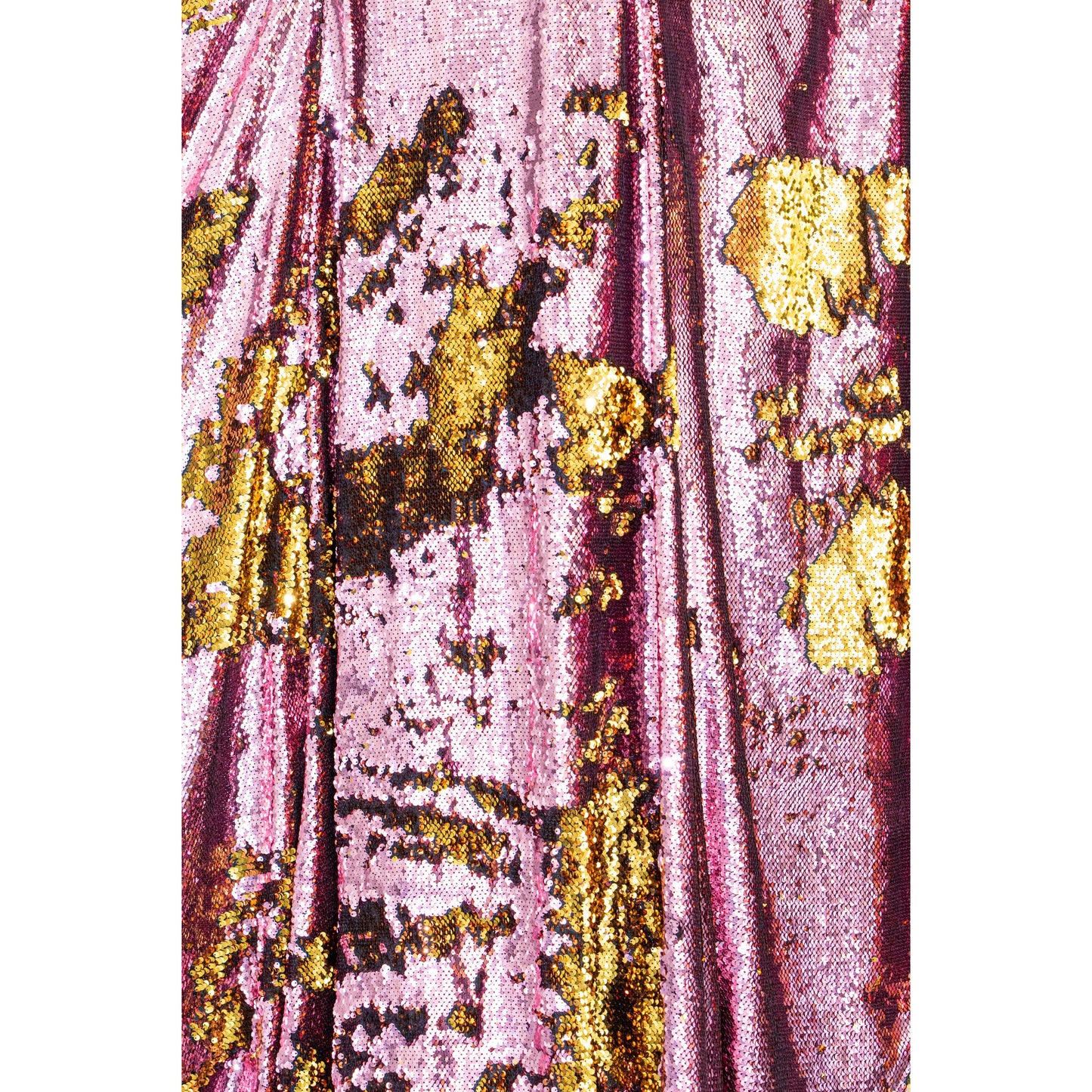 Pink Champagne Sequin Playsuit Cape