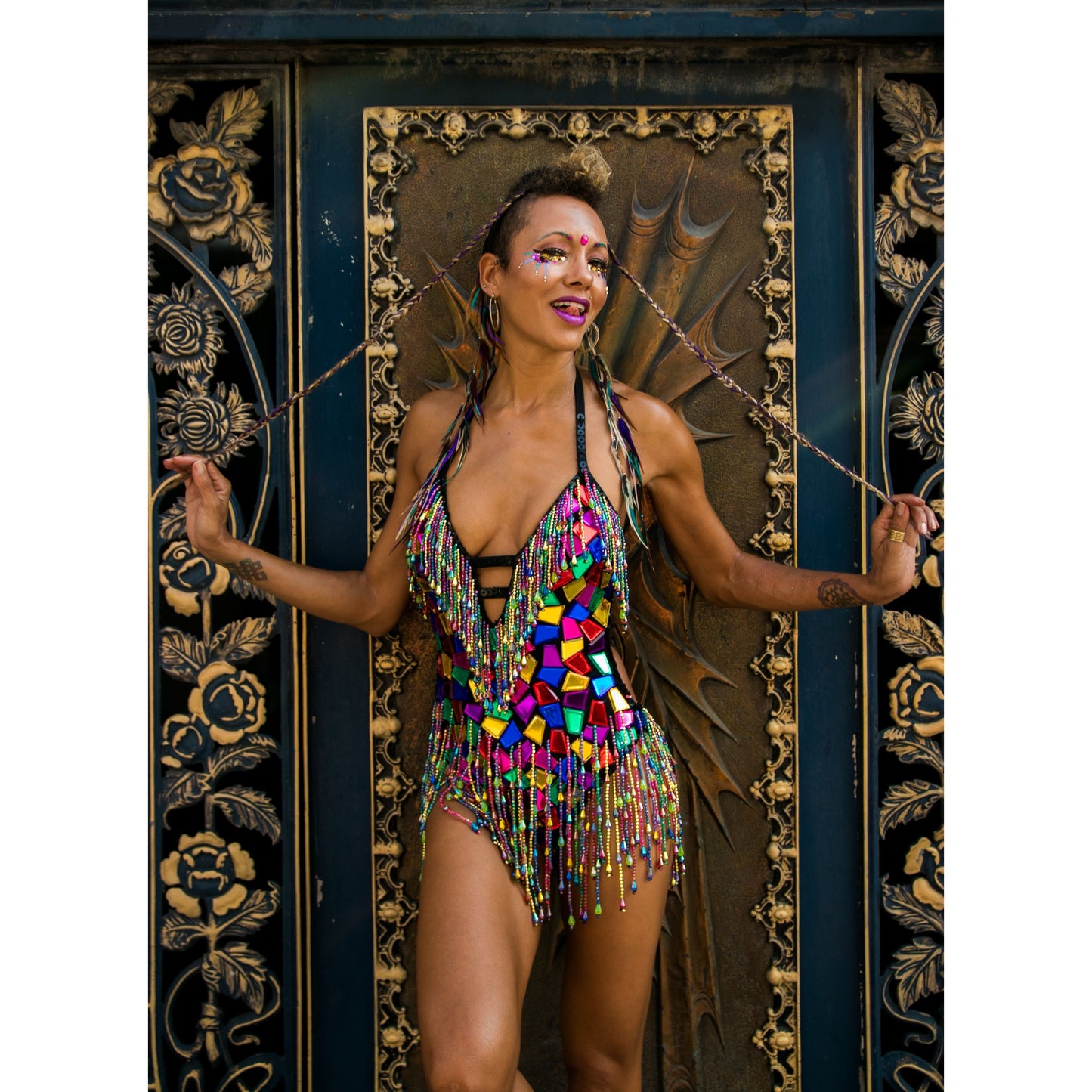 Rainbow Jewel Sequin Bodysuit