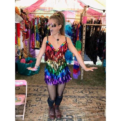 Rainbow Sequin Dress